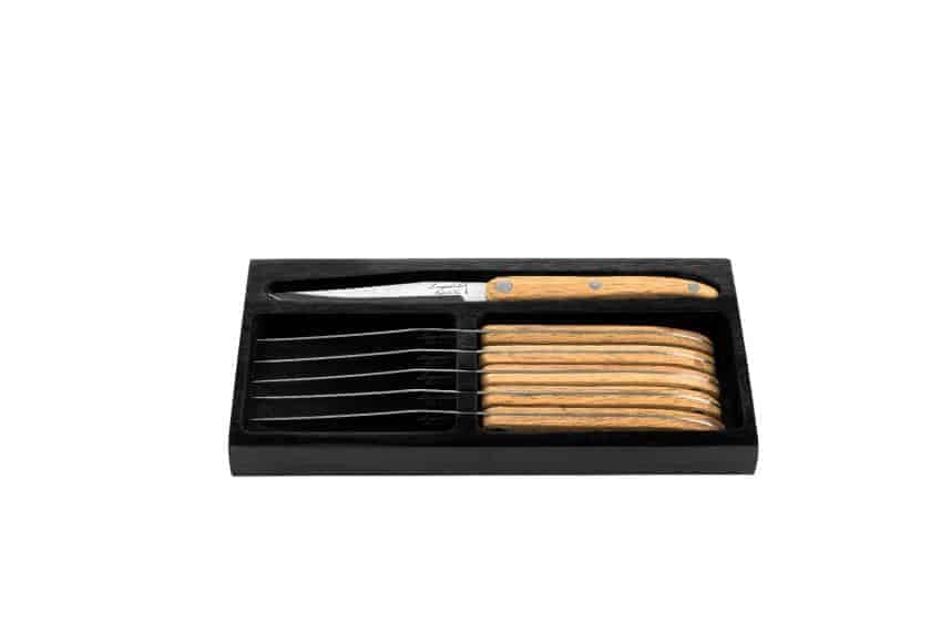 Style de Vie - Laguiole - Innovation Line - steakmessen - eikenhout afbeelding