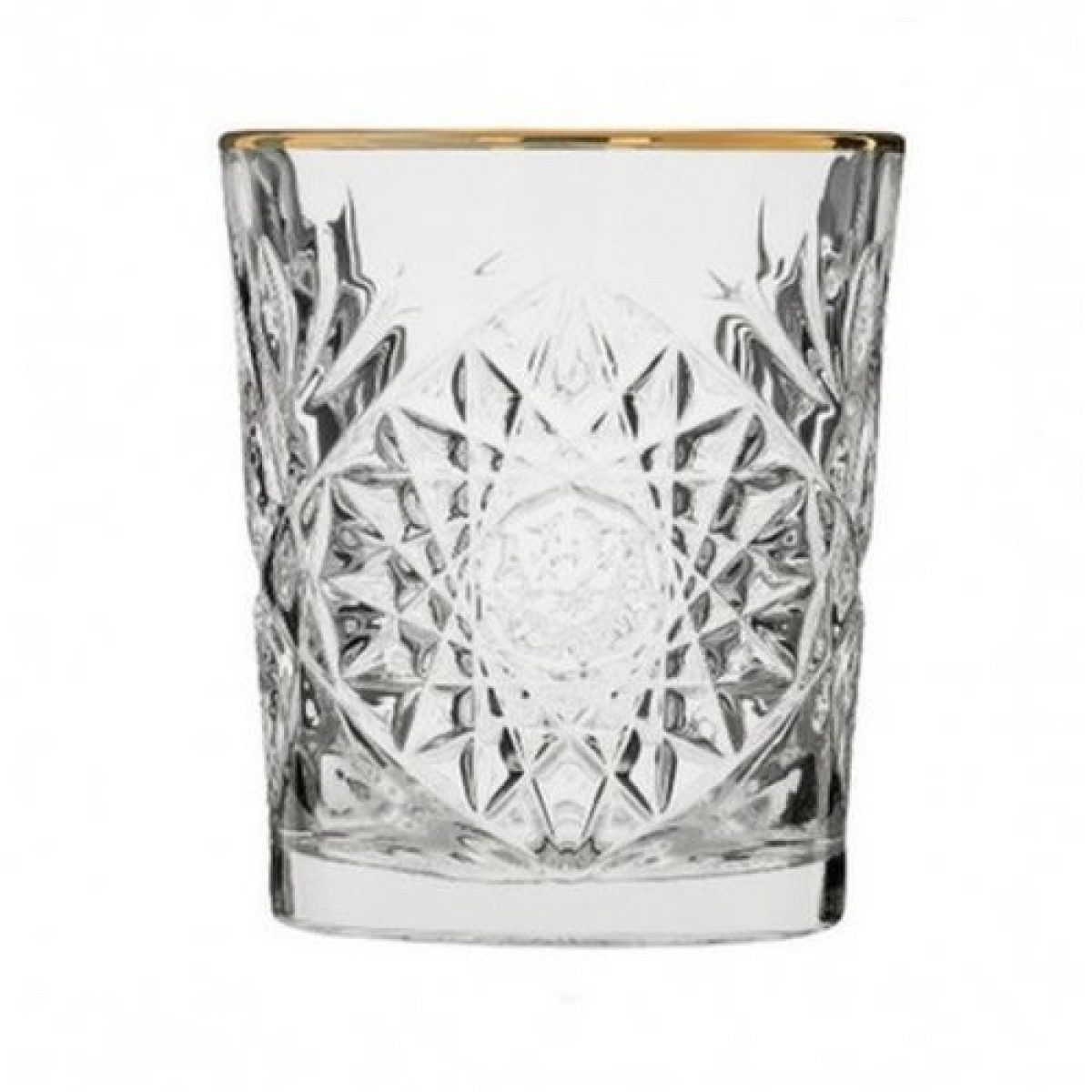 richting Compliment Abstractie Libbey - Hobstar glas - gouden rand - 35 cl - K'OOK!
