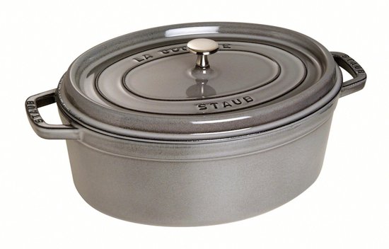 Staub - stoofpan gietijzer - grafietgrijs - 31 cm afbeelding
