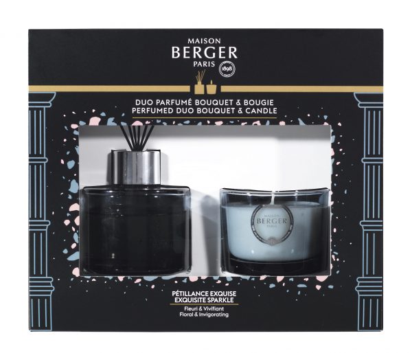 Spectaculair Langwerpig Bot Maison Berger Paris - Duo giftset geurstokjes & kaars - Exquisite Sparkle -  K'OOK!