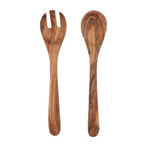 Bowls & Dishes - olijfhouten slacouvert - 3-tand - 30 cm