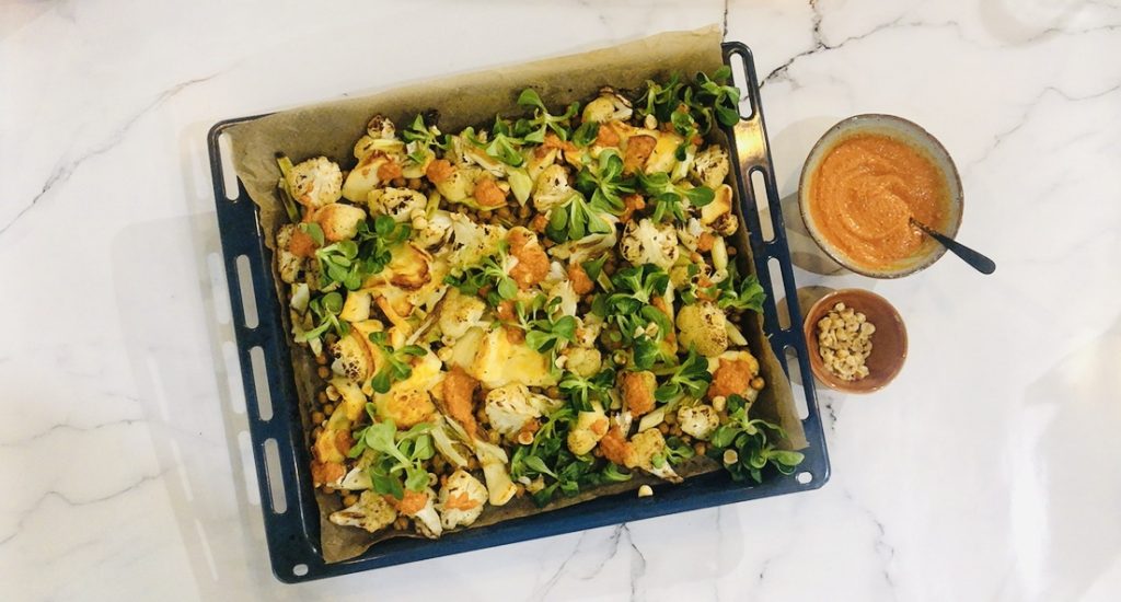K’OOK! makkelijke maandag 7/2: baketray met bloemkool