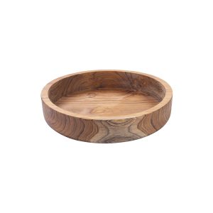 bowls & dishes pure teak wood schaal 30 cm