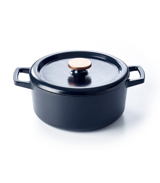 Nori inductie Braadpan 26 cm zwart - 5L - Gietijzer - Emaille - Inductie koken - BBQ geschikt