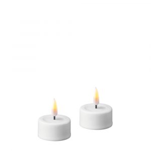 Deluxe HomeArt - waxinelichtje - set van 2 - wit