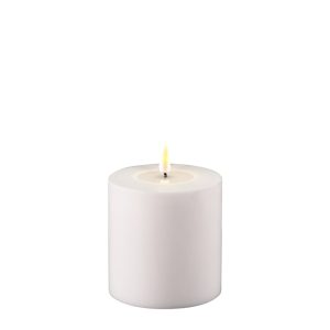 Deluxe Homeart - led kaars outdoor - wit - 10 x 10 cm
