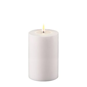 Deluxe Homeart - led kaars outdoor - wit - 10 x 15 cm