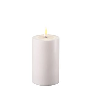 Deluxe Homeart - led kaars outdoor - wit - 7.5 x 12.5 cm