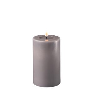 Deluxe Homeart - led kaars - grijs -  7.5 x 12.5 cm