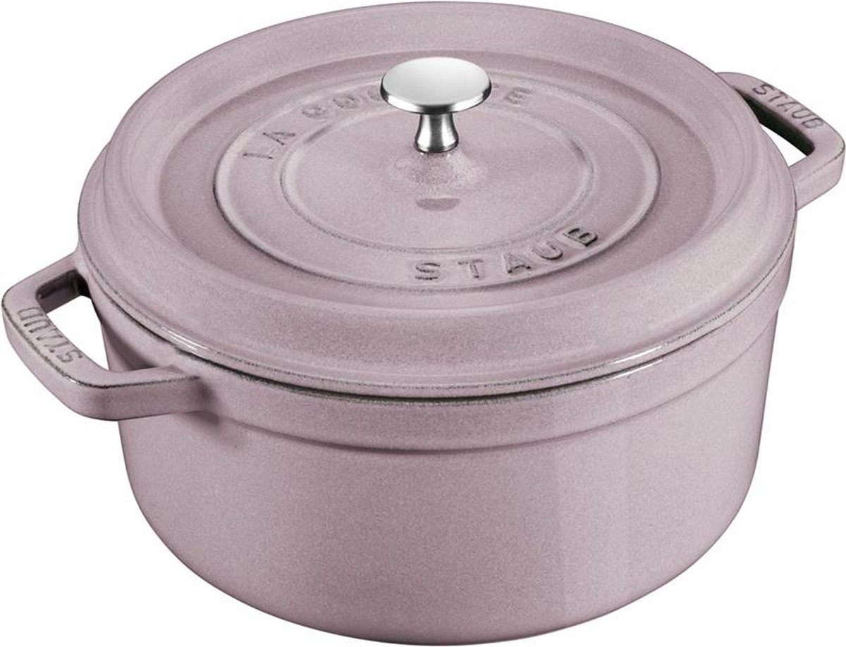 Staub - Cocotte - Braadpan - rond - Kleur: Cherry Blossom - 3.7 L - 24 cm