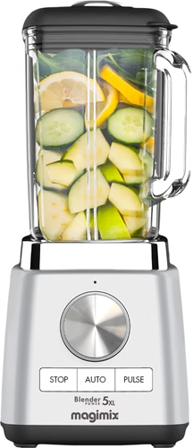 Magimix Blender Power 5 XL - Smoothie Maker - 2 Liter - Ice Crusher - Mat Chroom