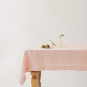 Linen Tales - linnen tafelkleed - misty rose - 250 x 140 cm