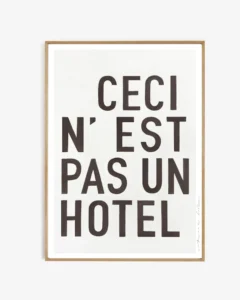 My Deer Art Shop - art print Hotel - zwart - ingelijst - 21 x 29.7 cm