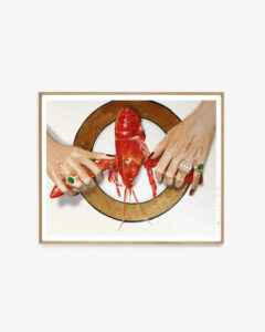My Deer Art Shop - artprint The lazy lobster - ingelijst - 21 x 29.7 cm