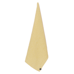 Haomy - theedoek Piana - linnenblend - geel/wit - 46 x 70 cm