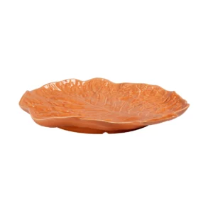 Faiança - saladeschaal slablad laag - oranje - 39 cm