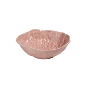 Faiança - schaal slablad diep - roze - 31 cm