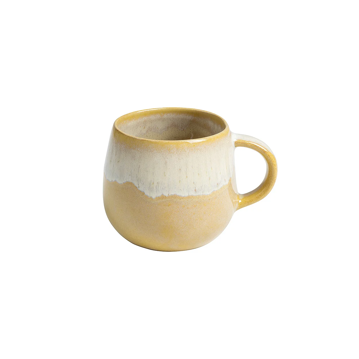 Pedra - koffiemok met oor - geel - 350 ml afbeelding
