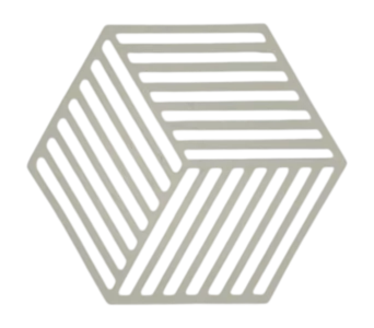 Zone Denmark - siliconen onderzetter Hexagon - mud - 16 x 14 cm