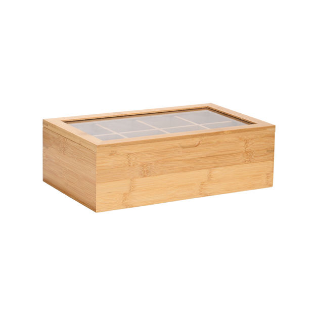 Estia - theedoos bamboe - 8 vaks afbeelding