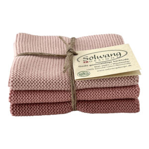 Solwang Design - vaatdoekjes - set van 3 - Smoky Rose combi