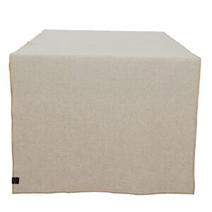 Haomy - tafelloper Verona - linnenblend naturel/goud - 48 x 160 cm