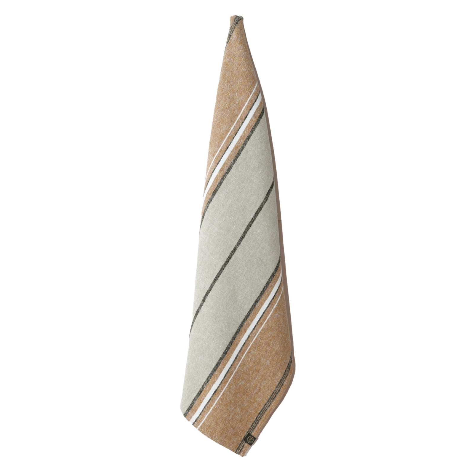 Haomy - theedoek Rimini - linnenblend - oker/naturel - 48 x 70 cm afbeelding