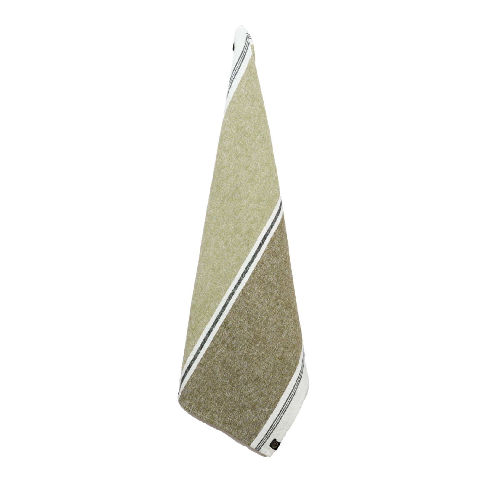 Haomy - theedoek Trevise - linnenblend - groen - 48 x 70 cm afbeelding