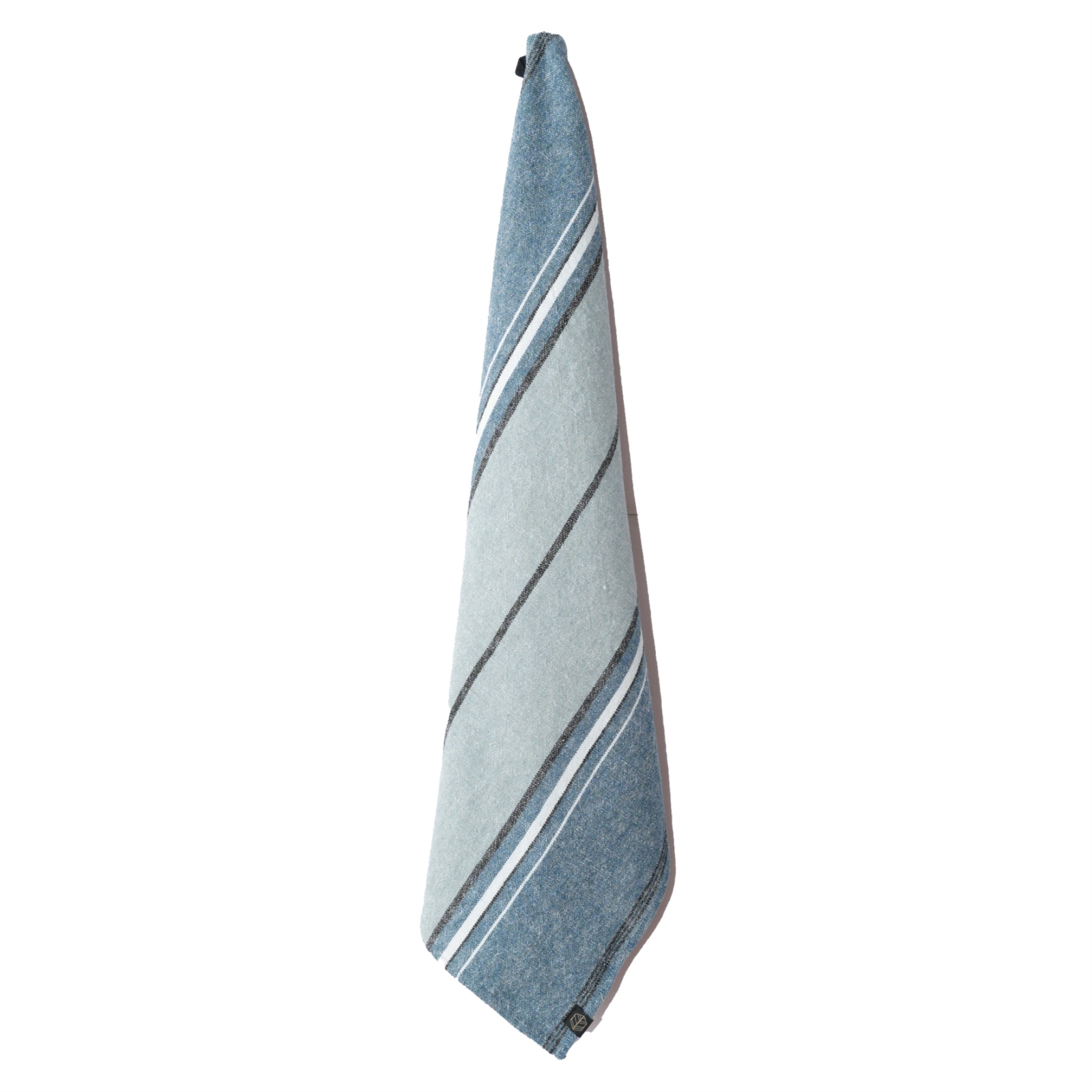 Haomy - theedoek Rimini - linnenblend - blauw - 48 x 70 cm afbeelding