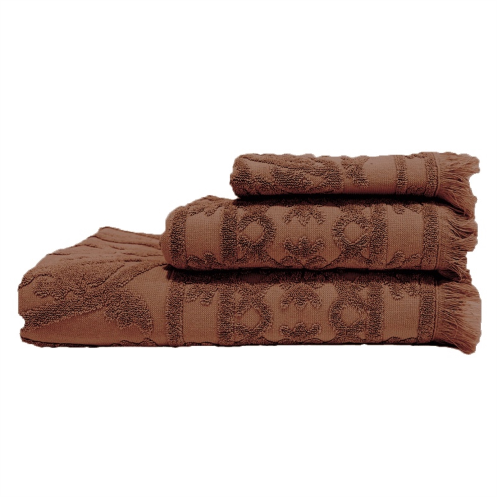 Hamoy - Gastendoekje Ubud - 100% katoen - Mocaccino - 30 x 50 cm afbeelding