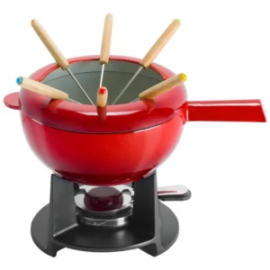 zwilling fondueset gietijzer rood