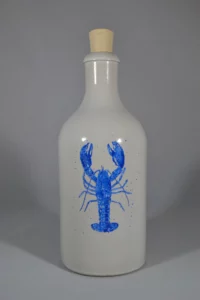 Menu'tje Marechal - kruik Kreeft voor olijfolie/azijn - aardewerk - blauw - 500 ml