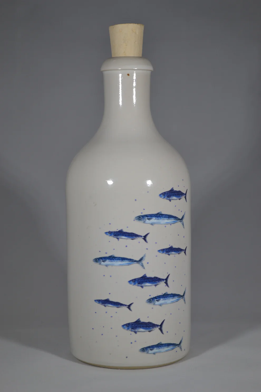 Menu'tje Marechal - kruik Vissen voor olijfolie/azijn - aardewerk - 500 ml