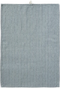 ib laursen theedoek linea smalle streep grijs turquoise