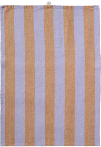 Theedoek Linus Ib Laursen paars/warmbruin