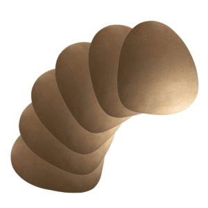 Skin natur onderzetters pebble koper