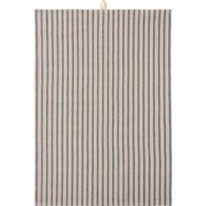 IB Laursen- theedoek Elly - blauw/bruin gestreept