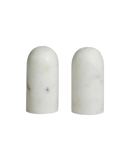 Nordal - peper- en zoutset Sumak - marmer - wit
