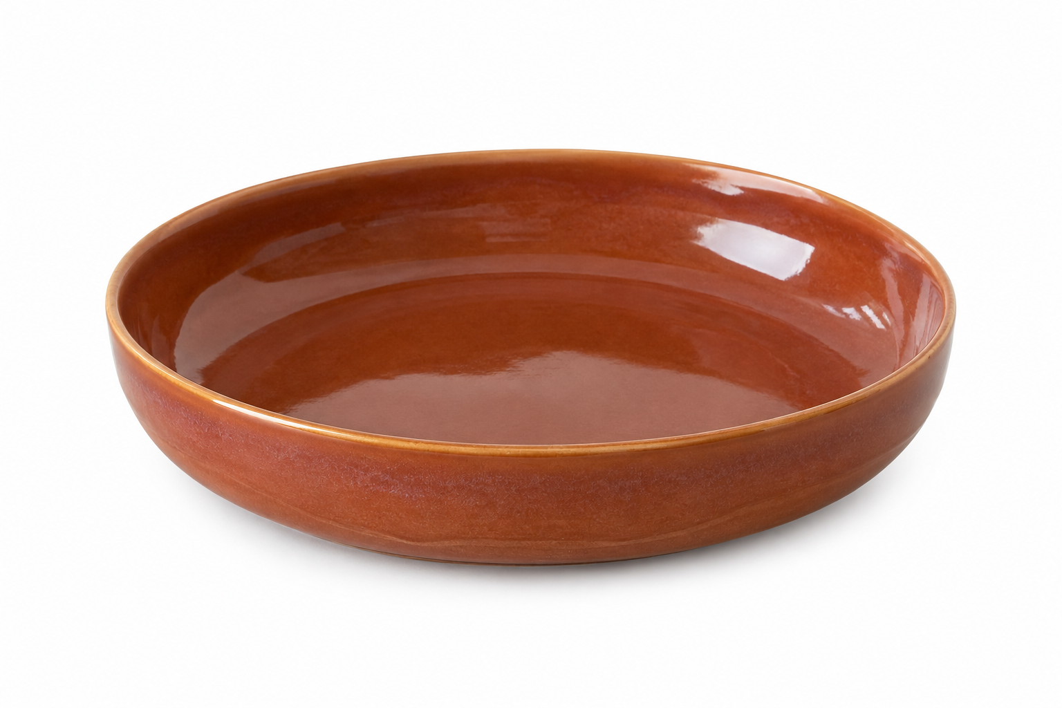 Gresnovo - Pasta-/salade bord Organica marron glace - handgemaakt in Portugal - 23 cm