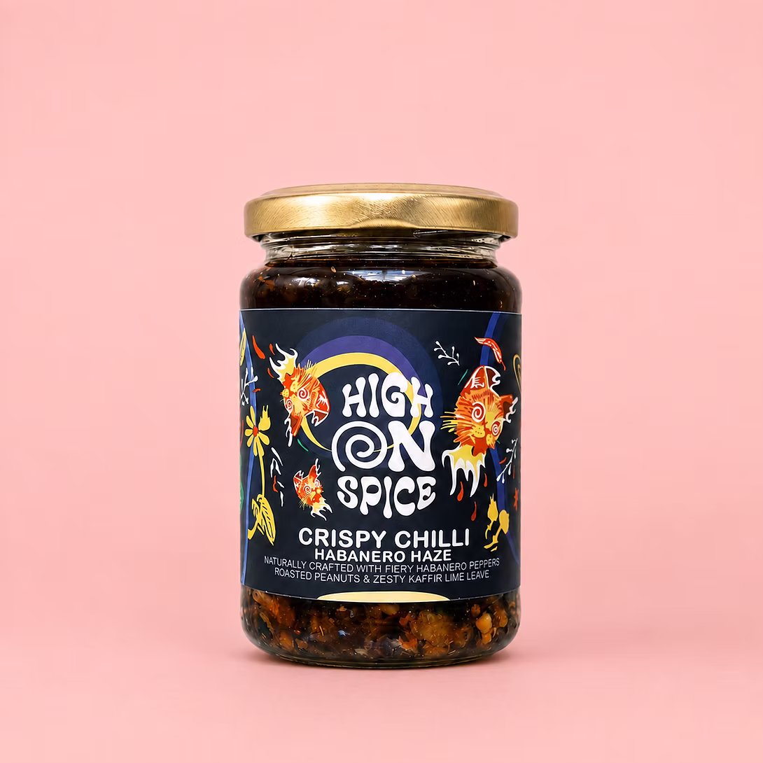 High on Spice - Crispy chilli oil - Habanero Haze - 225 ml - .