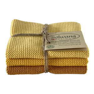 Solwang - vaatdoekjes - set van 3 - Dark Yellow Combi